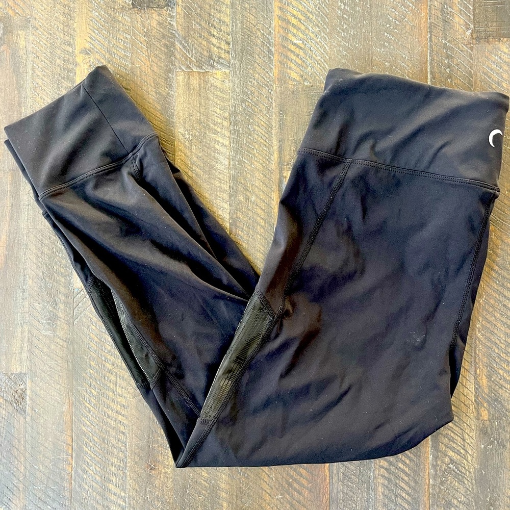 Zyia Active Black Reflective Accents Legging Womens size 14-16 EUC